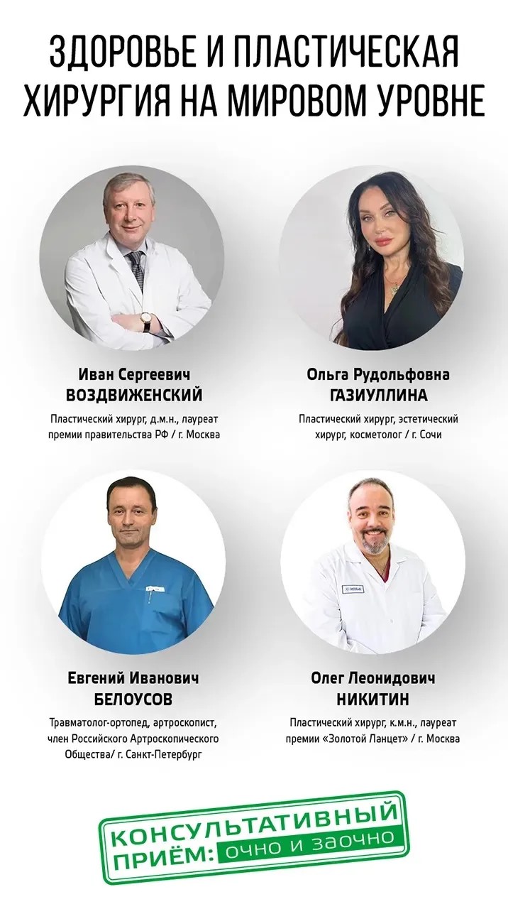 ЗДОРОВЬЕ И ПЛАСТИЧЕСКАЯ ХИРУРГИЯ НА МИРОВОМ УРОВНЕ